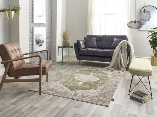 Alhambra 6594B/Ivory/Green Rug - Love-Rugs alternate image