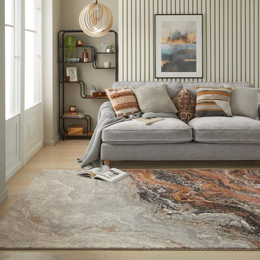 Amara AMA101 Ivory Grey Taupe Rug - Love-Rugs alternate image