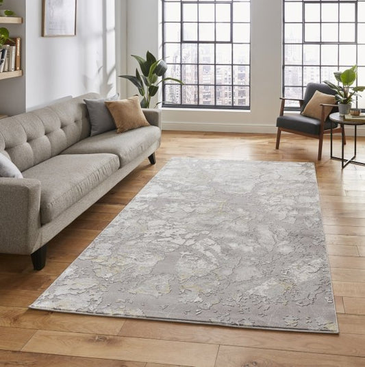 Apollo 2677 Grey/Gold Rug - Love-Rugs