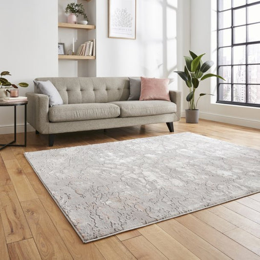 Apollo 2677 Grey/Rose Rug - Love-Rugs alternate image