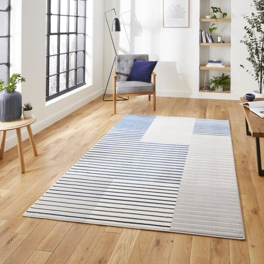 Apollo 2681 Grey/Navy Rug - Love-Rugs