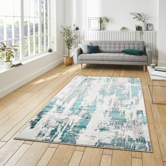 Apollo GR579 Grey/Green Rug - Love-Rugs