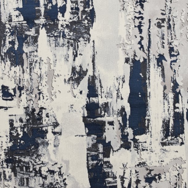 Apollo GR579 Grey/Navy Rug - Love-Rugs