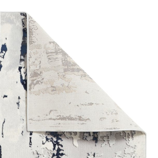 Apollo GR579 Grey/Navy Rug - Love-Rugs