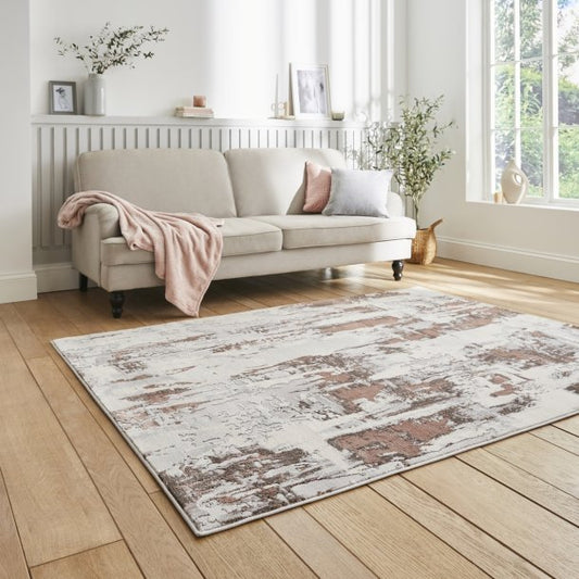 Apollo GR579 Grey/Rose Rug - Love-Rugs alternate image