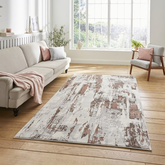 Apollo GR579 Grey/Rose Rug - Love-Rugs