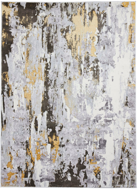 Apollo - Think GR580 Grey Gold Rug - Love-Rugs
