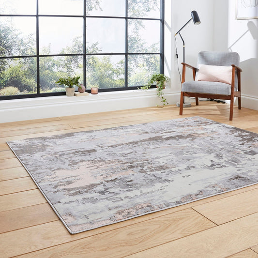 Apollo - Think GR580 Grey Rose Rug - Love-Rugs alternate image