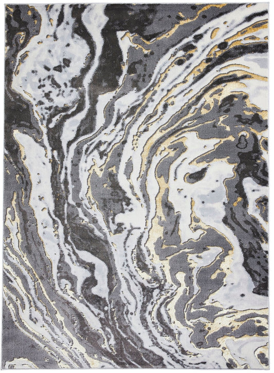 Apollo - Think GR584 Grey Gold Rug - Love-Rugs