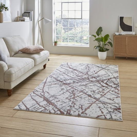 Artemis B8403A Pink/Silver Rug - Love-Rugs