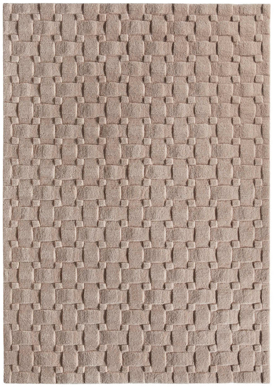 Basket Weave 3D Blush Rug - Love-Rugs