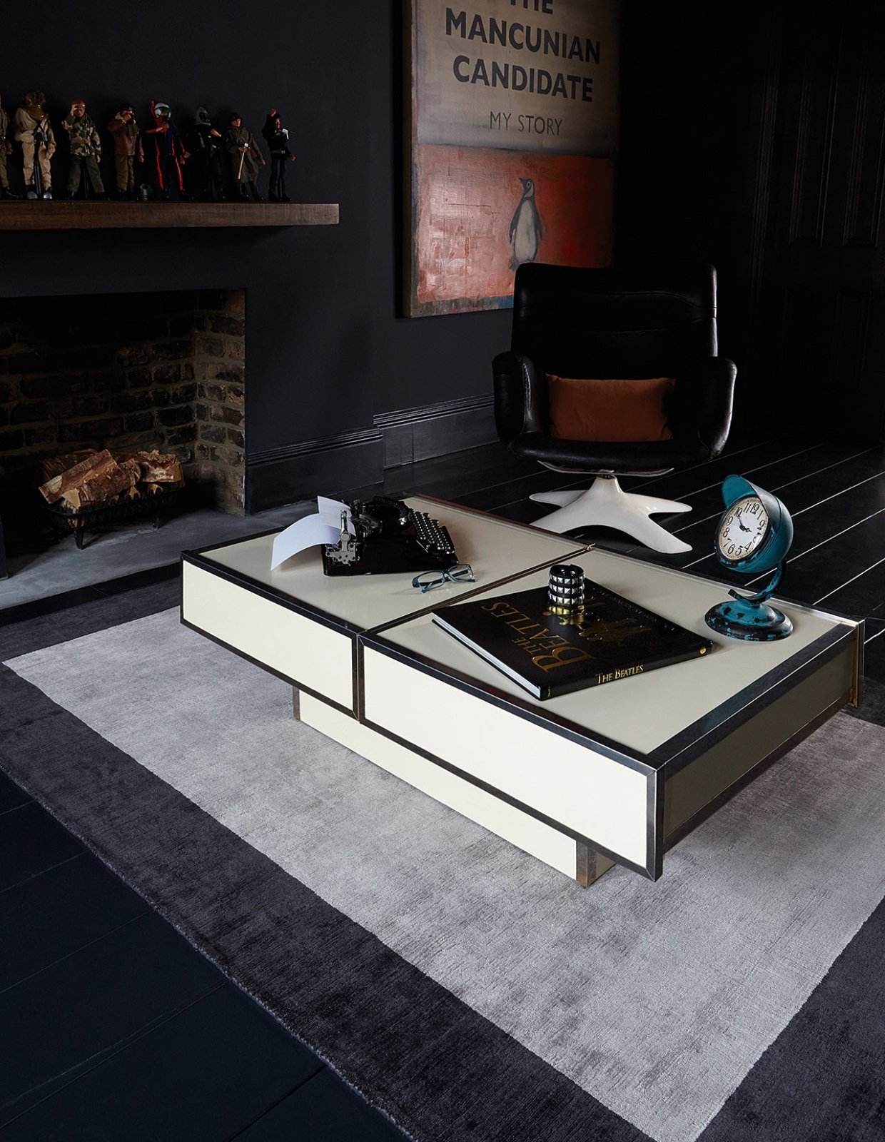 Blade Silver Rug Blade Border Charcoal Silver Rug – Love-Rugs