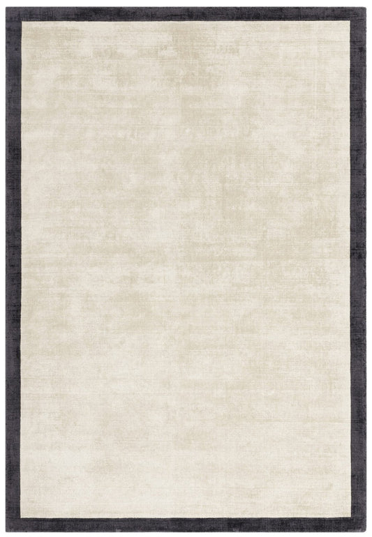 Blade Border Putty / Charcoal Rug - Love-Rugs