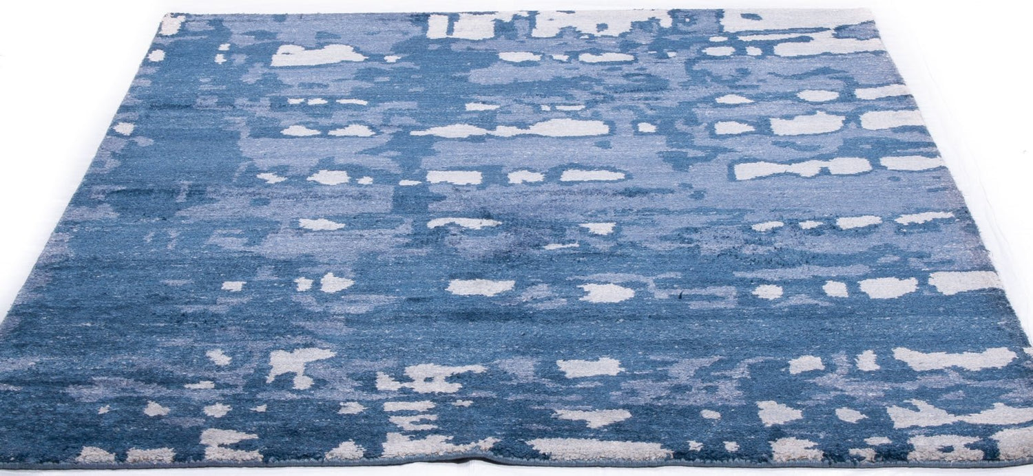 Blue Abstract Rug - Love-Rugs