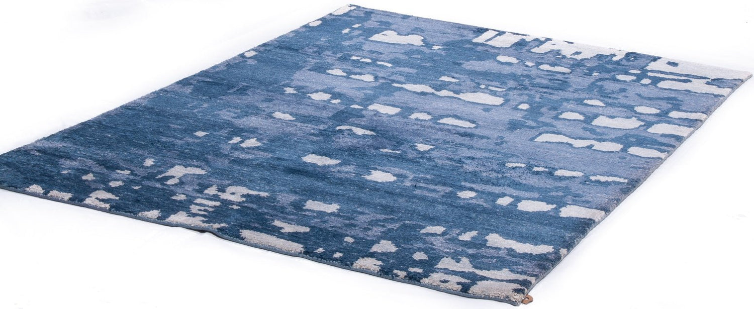 Blue Abstract Rug - Love-Rugs