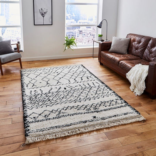 Boho 5402 Black / White Rug - Love-Rugs alternate image