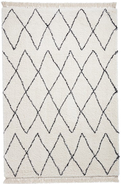 Boho 8280 White Black Rug - Love-Rugs
