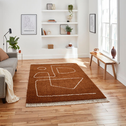 Boho A474 Rust Rug - Love-Rugs alternate image