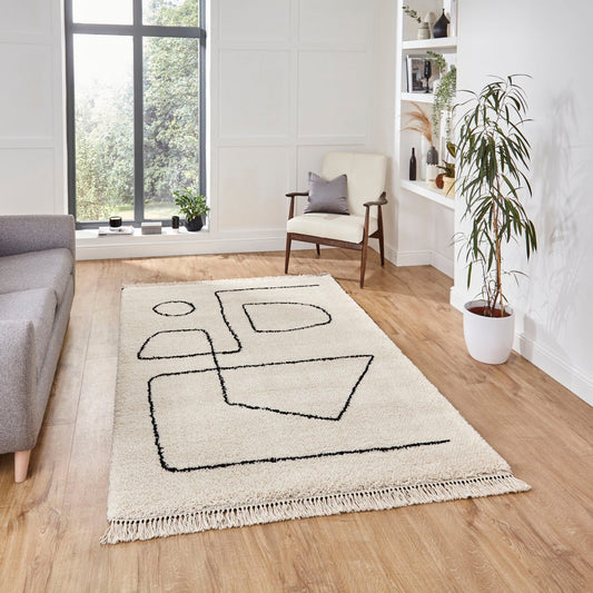 Boho A474 White/Black Rug - Love-Rugs alternate image