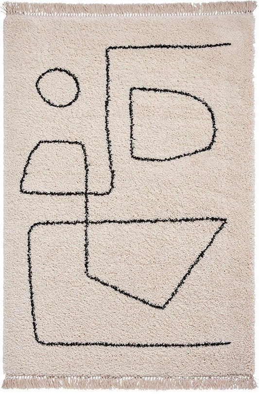 Boho A474 White/Black Rug - Love-Rugs