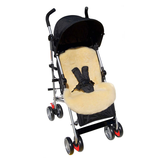 Bowron Sheepskins Pram or Stroller Fleece Universal Astrid Hide Oaten Rug - Love-Rugs