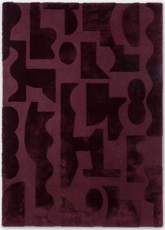 Brink & Campman Mural Modest Burgundy 121100 Rug - Love-Rugs