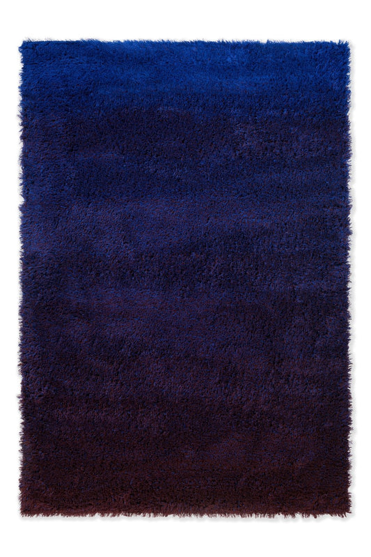 Brink & Campman Shade High Electric Blue/Aubergine Rug - Love-Rugs
