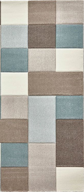 Brooklyn 646 - Beige / Blue Runner Rug - Love-Rugs