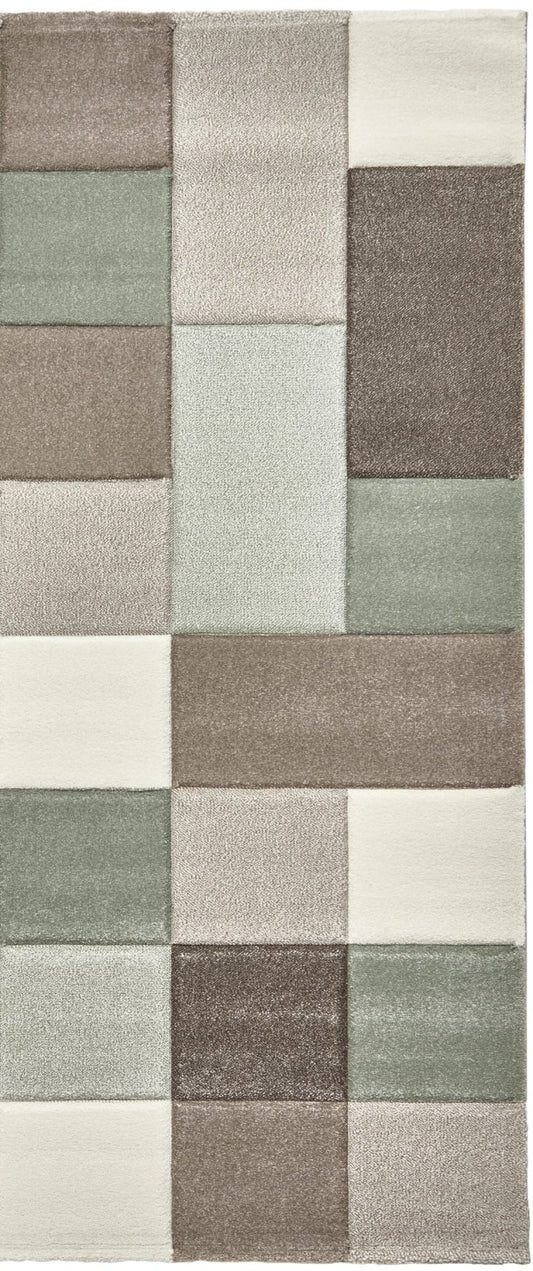 Brooklyn 646 - Beige / Green Runner Rug - Love-Rugs