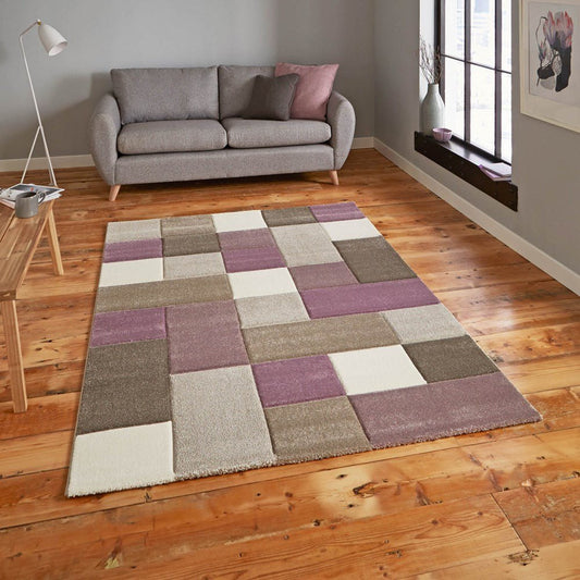 Brooklyn 646 - Beige / Purple Rug - Love-Rugs