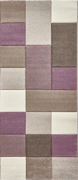 Brooklyn 646 - Beige / Purple Runner Rug - Love-Rugs