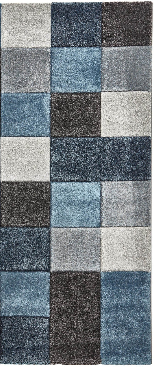 Brooklyn 646 - Blue / Grey Runner Rug - Love-Rugs