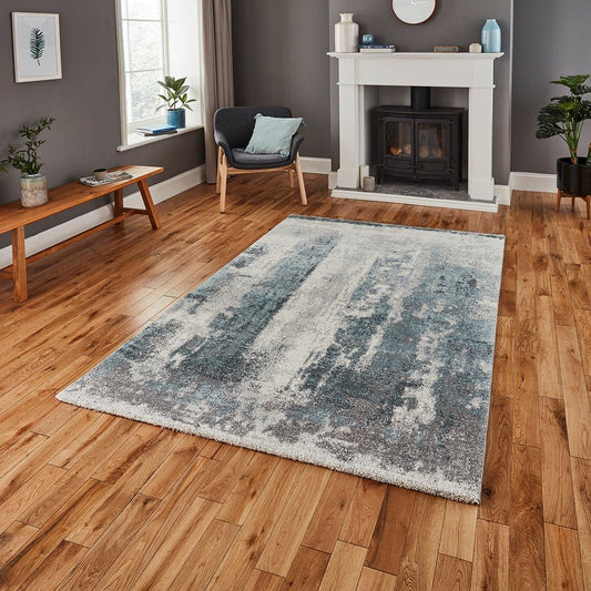 Brooklyn 8595 - Ivory / Blue Rug - Love-Rugs