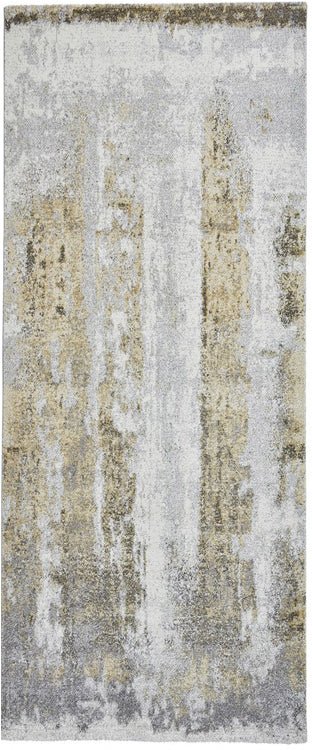 Brooklyn 8595 - Ivory Yellow Ruuner Runner Rug - Love-Rugs