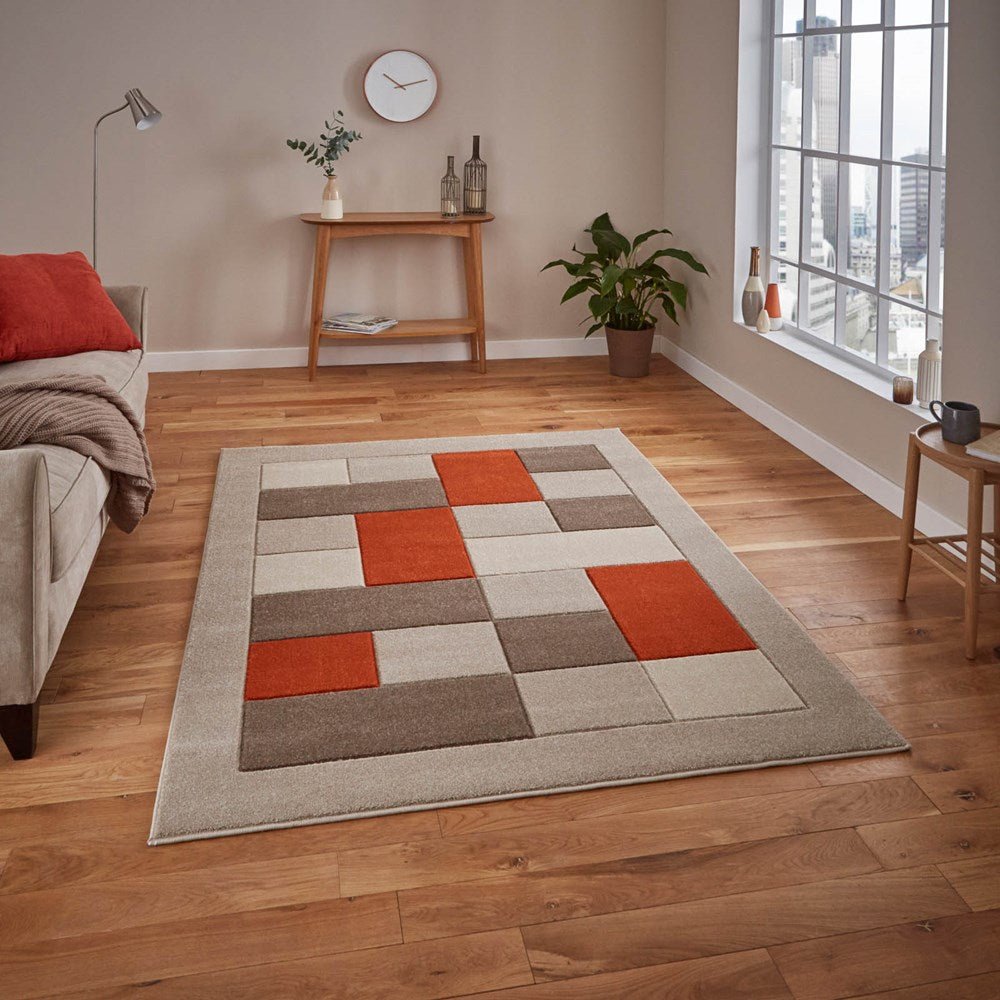 Brooklyn BRK04 - Beige / Terracotta Rug – Love-Rugs
