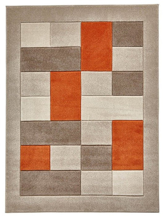 Brooklyn BRK04 - Beige / Terracotta Rug - Love-Rugs alternate image