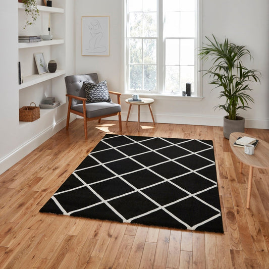 Brooklyn BRK35 Black White Rug - Love-Rugs alternate image