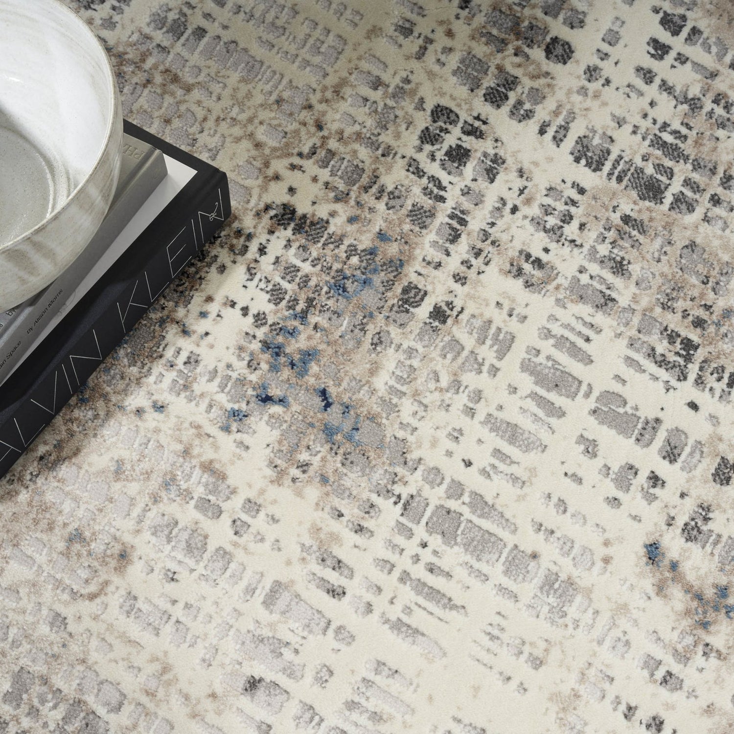 Calvin Klein Ck022 Infinity IFN01 Blue Multicolor Rug - Love-Rugs