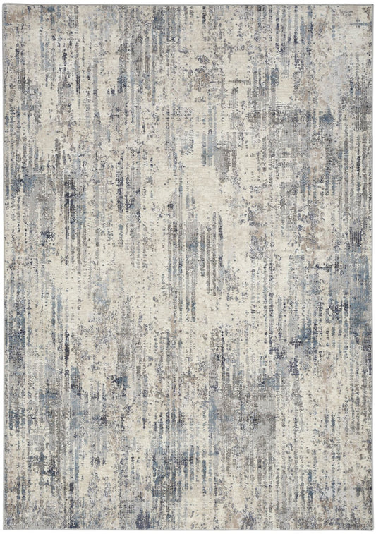 Calvin Klein Ck022 Infinity IFN04 Ivory/Grey/Blue Rug - Love-Rugs