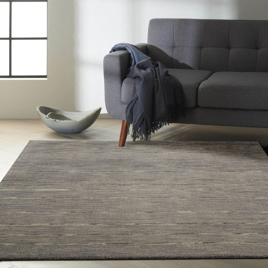 Calvin Klein CK400 Halo HAL01 Charcoal Rug - Love-Rugs
