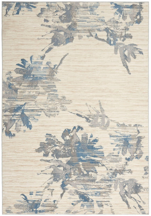 Calvin Klein Enchanting ECH01 Ivory/Grey/Blue Rug - Love-Rugs