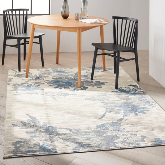 Calvin Klein Enchanting ECH01 Ivory/Grey/Blue Rug - Love-Rugs alternate image