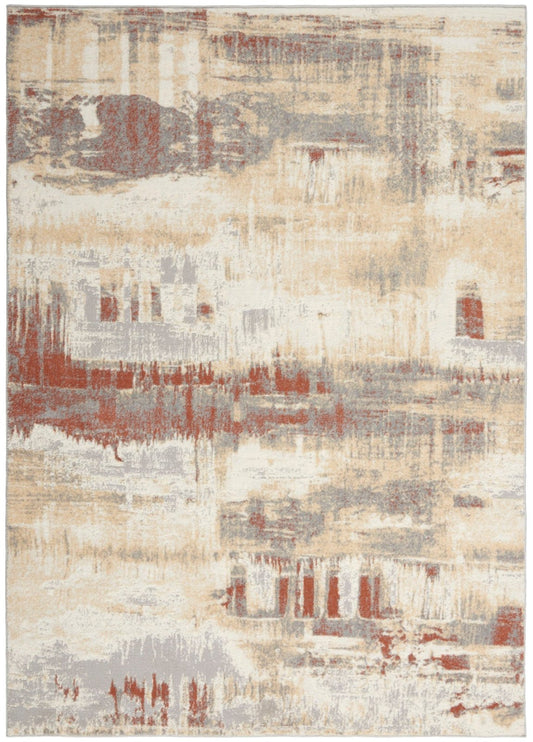 Calvin Klein Enchanting ECH02 Grey/Rust Rug - Love-Rugs