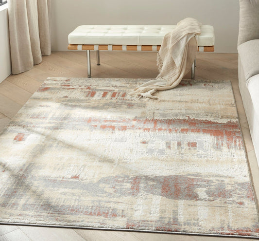 Calvin Klein Enchanting ECH02 Grey/Rust Rug - Love-Rugs alternate image