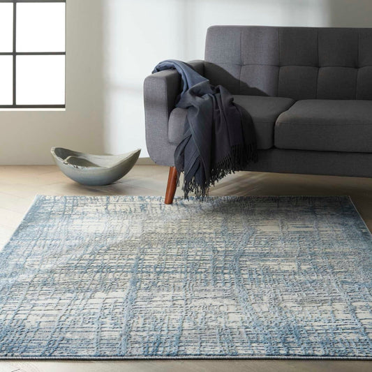 Calvin Klein Rush CK950 Ivory / Blue Rug - Love-Rugs