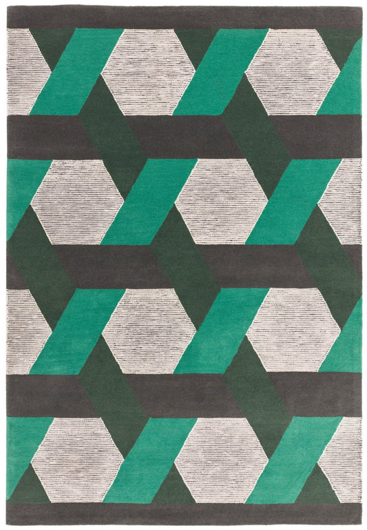 Camden Green Rug - Love-Rugs