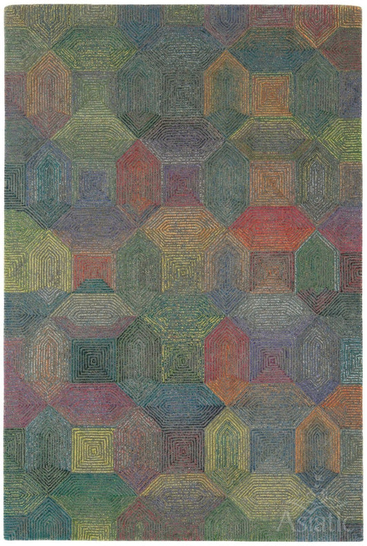 Camden Grey/Multi Rug - Love-Rugs