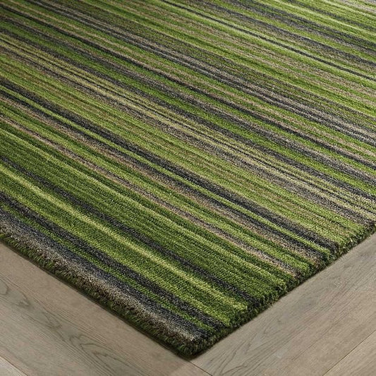 Carter Green Stripe Rug - Love-Rugs alternate image