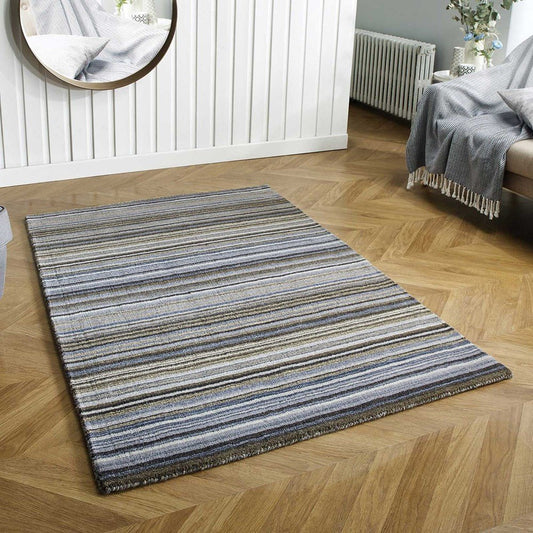 Carter Grey Stripes Rug - Love-Rugs