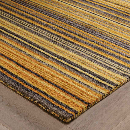 Carter Ochre Stripes Rug - Love-Rugs alternate image